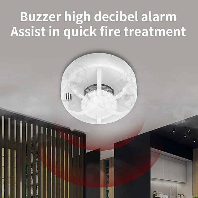  alarme de fumaça alarme de fumaça inteligente com detector de fumaça com sensor de incêndio especial para combate a incêndios