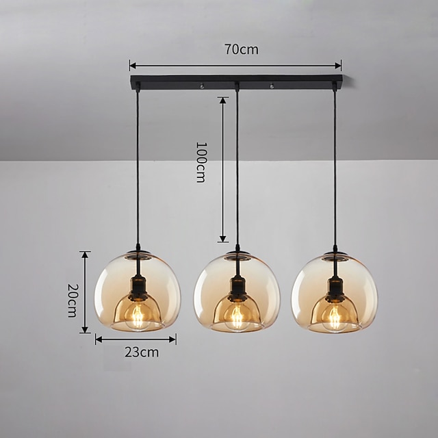 Lights & Lighting Pendant Lights | 75/35 cm Globe Design Cluster Design Pendant Light LED Metal Vintage Style Globe Electroplate