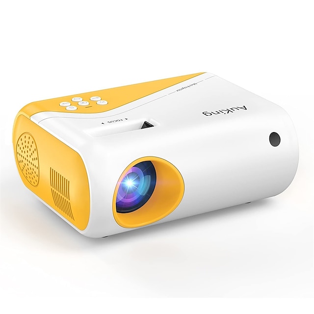  W70 LED Projektor WIFI-projektor WiFi Bluetooth-projektor Videoprojektor for hjemmekino Synkroniser smarttelefonskjerm WVGA (800x480) 4500 lm Kompatibel med iOS og Android TV-pinne HDMI USB