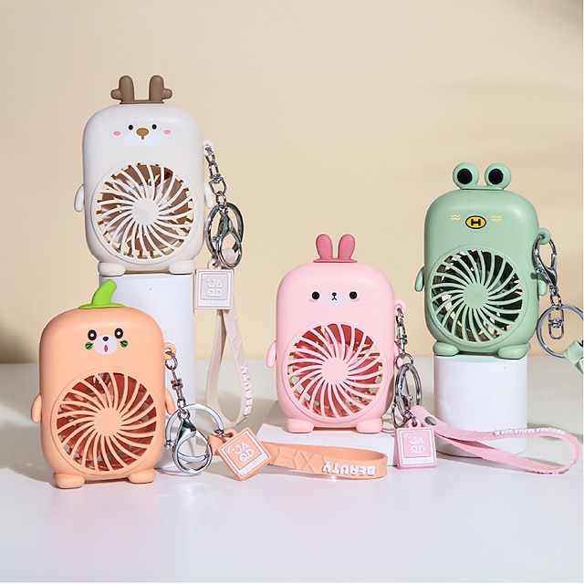 Luxury Mini- Hold Pocket Fans Backpack Keychain Usb Charge Outdoors Fans Keyring Small Fan Key Chains For Wome Kids Great Gift