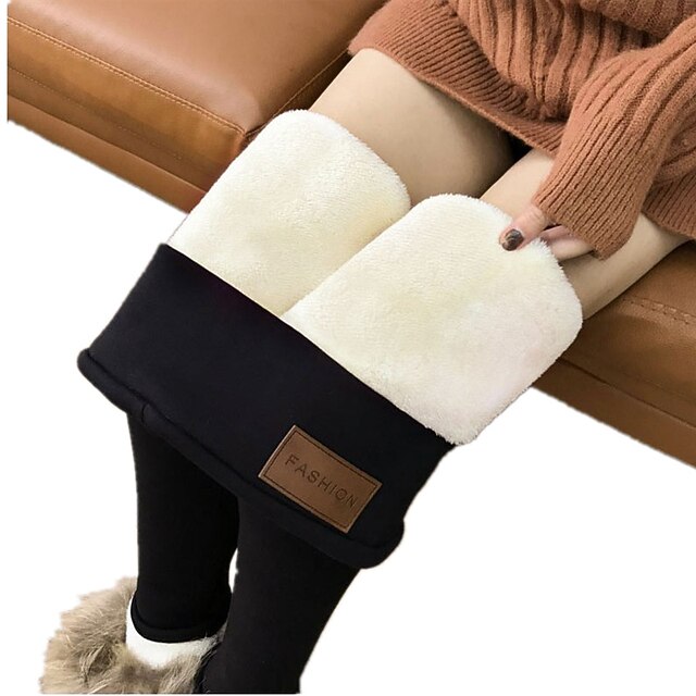 womens fleece lined winter leggings 