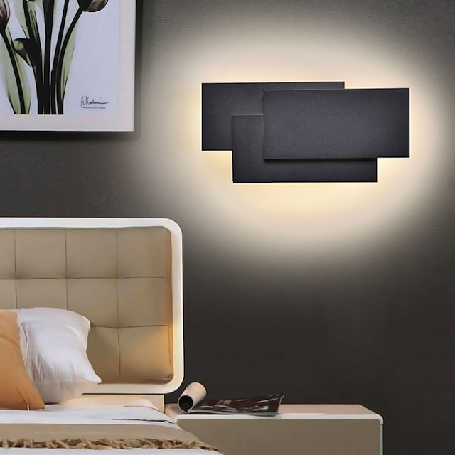 Modern Acrylic LED Wall Sconces Bedroom Bedside Lamp Bed Light Wall Fitting Lamp 