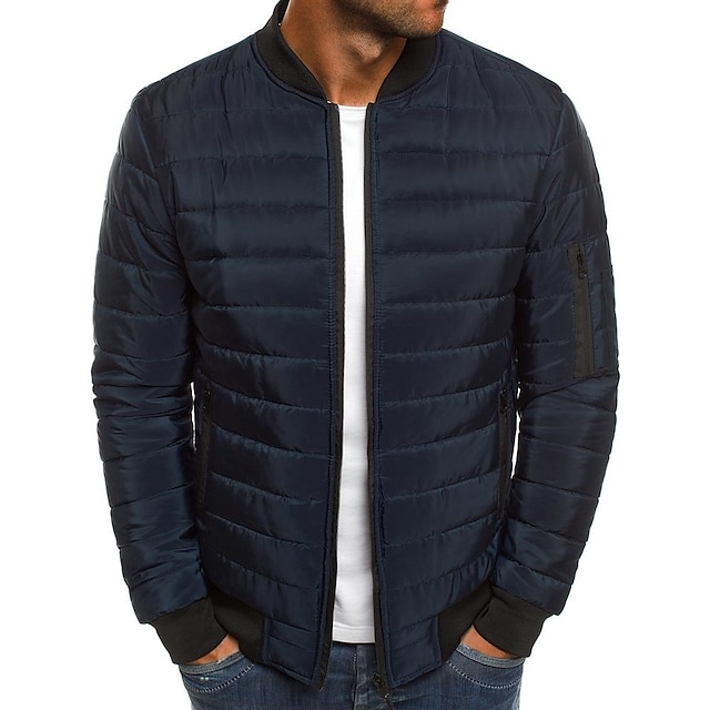 Men's Winter Coat Winter Jacket Puffer Jacket Quilted Jacket Zipper ...