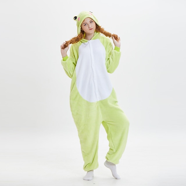 Toys & Hobbies Cosplay & Costumes | Adults Kigurumi Pajamas Frog Animal Onesie Pajamas Coral fleece Cosplay For Mens Womens Boys