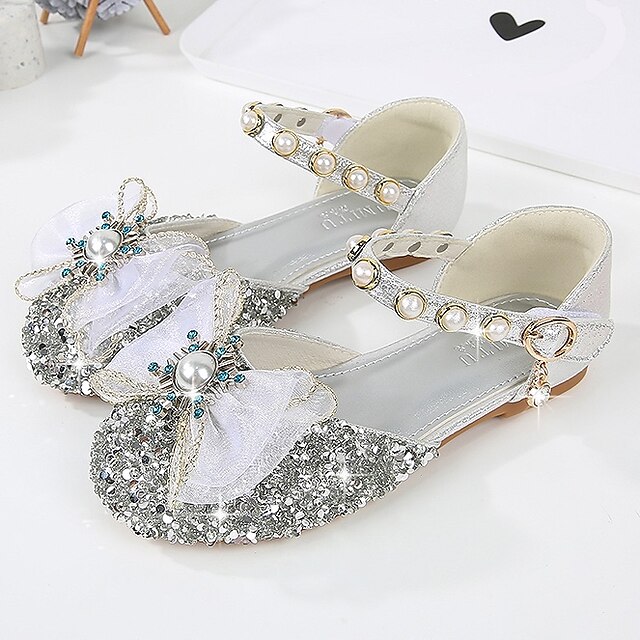 Shoes & Bags Kids Shoes | Girls Flats Flower Girl Shoes Princess Shoes School Shoes Rubber PU Little Kids(4-7ys) Big Kids(7years