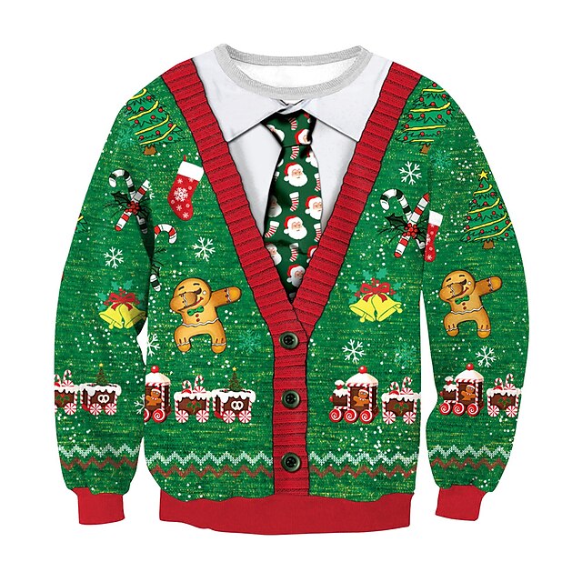  Santa Suit Santa Claus Ugly Christmas Sweater / Sweatshirt Hoodie Men's Women's Costume Party Christmas Christmas Carnival Masquerade Teen Adults' Party Christmas Vacation Polyester Top