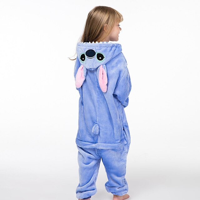 Toys & Hobbies Cosplay & Costumes | Kids Kigurumi Pajamas Nightwear Camouflage Blue Monster Onesie Pajamas Polar Fleece Blue / P