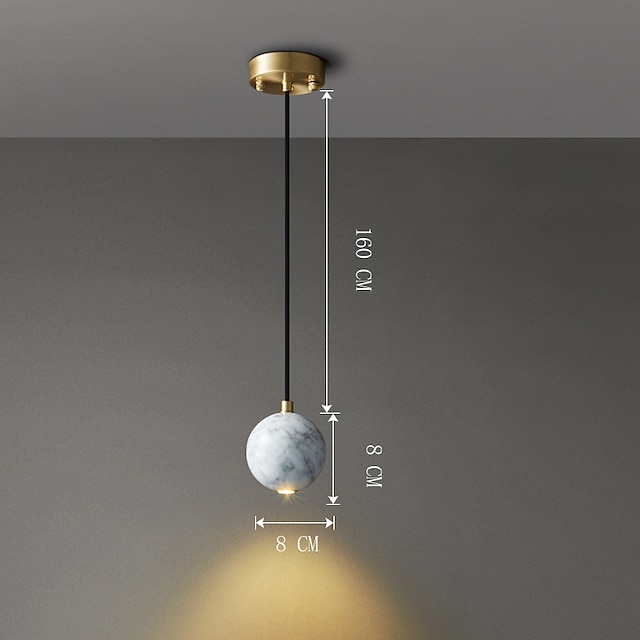 Lights & Lighting Pendant Lights | 8 cm Globe Design Pendant Light LED Copper Globe Artistic Modern 220-240V - UR99711