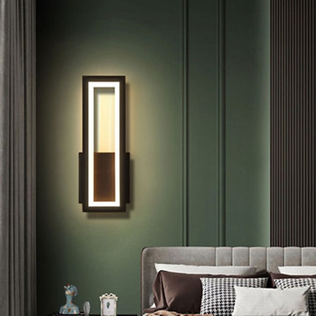  lightinthebox 1-lichts 32cm creatieve led-wandlampen rechthoekig ontwerp wandlampen moderne woonkamer kantoor aluminium wandlamp ip65 220-240v 16 w