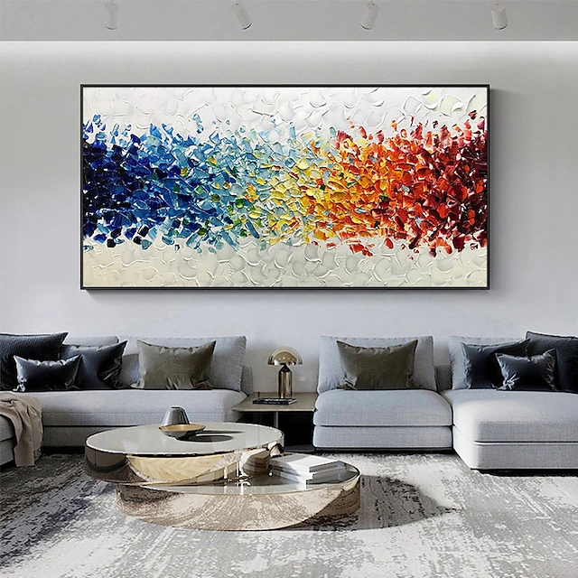 Oil Painting Handmade Hand Painted Wall Art Abstract Art Red Blue Fantasy Home Decoration Decor Rolled Canvas No Frame Unstretched 10