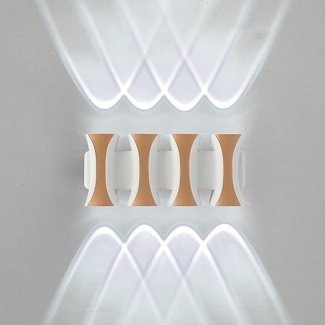  lightinthebox lampada da parete a led impermeabile a colonna multi testa 4w 6w 8w lampada moderna per portico esterno lampada da parete per esterno 3000k bianco caldo 4000k luce naturale si applica