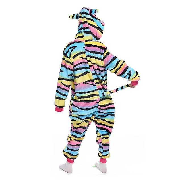 Toys & Hobbies Cosplay & Costumes | Kids Kigurumi Pajamas Nightwear Rainbow Onesie Pajamas Flannelette Yellow+Blue Cosplay For B