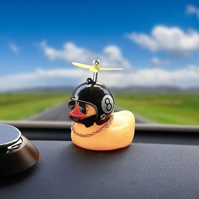 Consumer Electronics Automotive | Swinging Duck Car Hanging Ornament Rubber Duck Toy Car Ornament with Propeller Helmet Swing Du