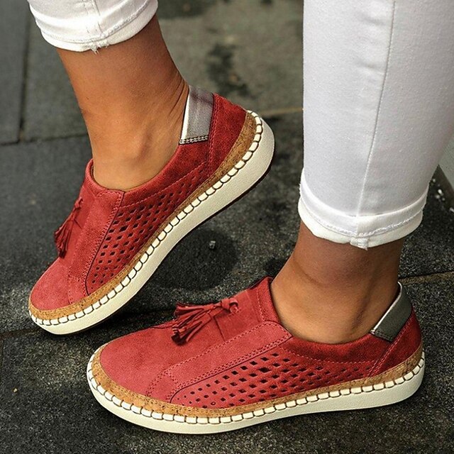 Women's Loafers & SlipOns Tassel Shoes Tassel Flat Heel Round Toe