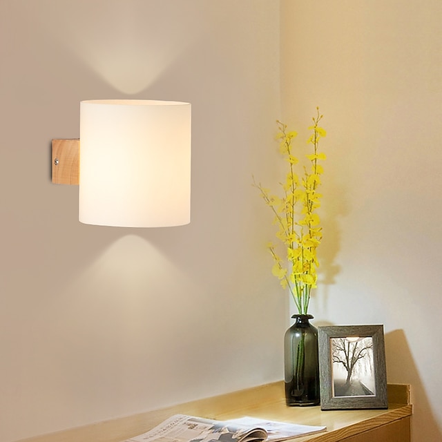  Lightinthebox fosco lâmpadas de parede led arandelas de parede led luzes de parede sala de jantar escritório luz de parede de vidro 110-240 v