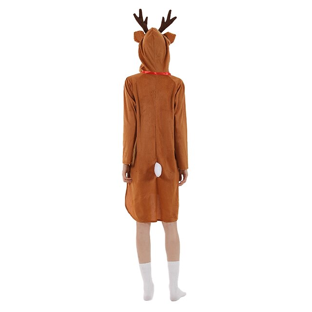 Toys & Hobbies Cosplay & Costumes | Adults Christmas Dress Kigurumi Pajamas Nightwear Reindeer Rudolph Onesie Pajamas polyester 