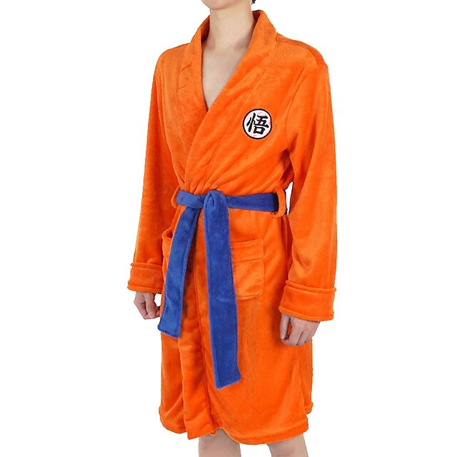 Toys & Hobbies Cosplay & Costumes | Adults Kigurumi Pajamas Bathrobe Nightwear Cartoon Onesie Pajamas Flannelette Orange Cosplay