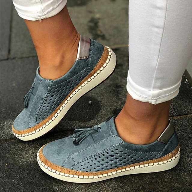 Women's Loafers & Slip-Ons Tassel Shoes Tassel Flat Heel Round Toe ...