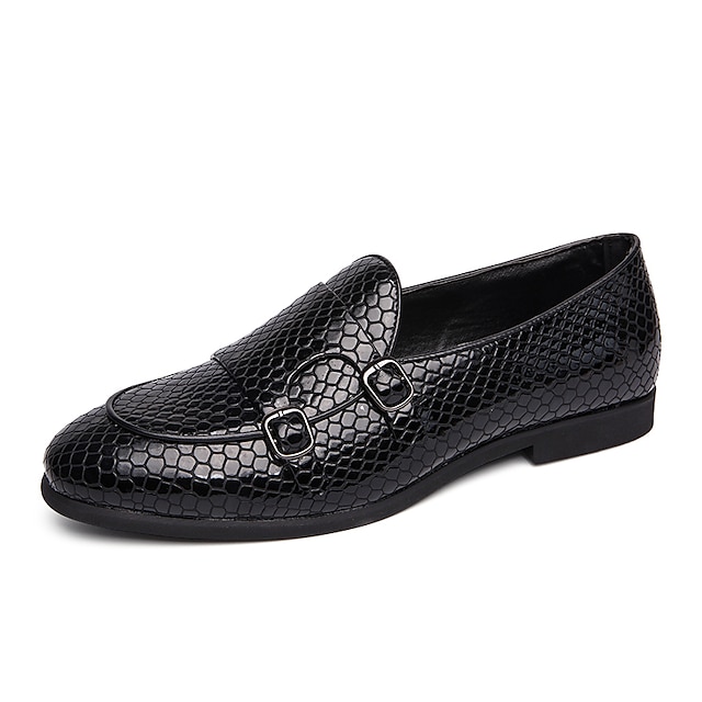  Men's Loafers & Slip-Ons Casual Vintage Classic Daily Party & Evening Leather Black Fall Winter