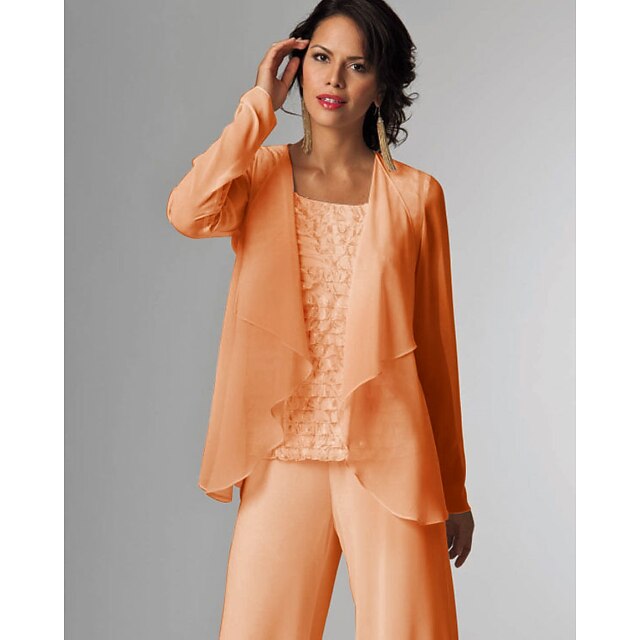 Long Chiffon Mother's Wrap With Beading Appliques main image 1