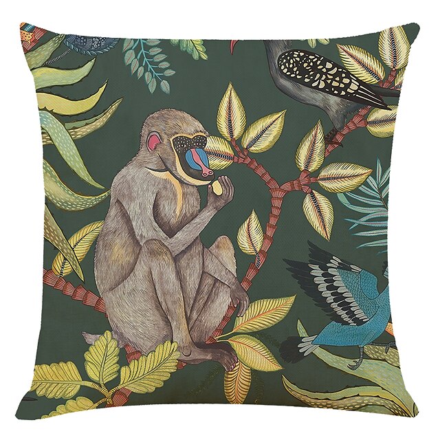 Home & Garden Home Decor | Tropical Animal Double Side Cushion Cover 4PC Soft Decorative Square Throw Pillow Cover Cushion Case 