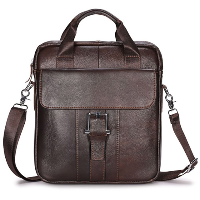 Mens REAL Leather Briefcase Vintage Look Satchel Office Shoulder Bag A167 Blue