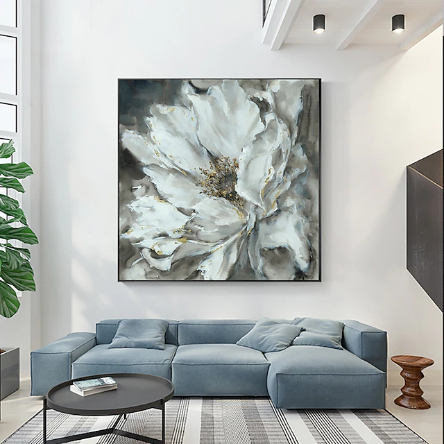 Oil Painting Hand Painted Modern Abstract Flowers Wall Art Home Room ...