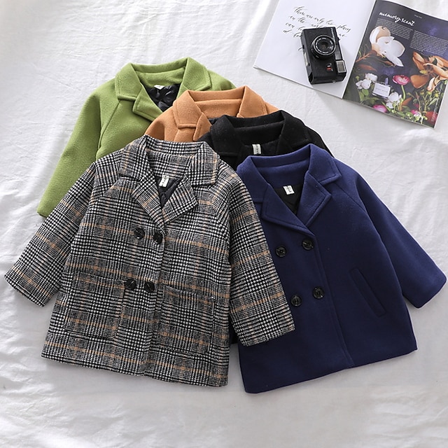 Boys 3D Kids Winter Jacket Plain Striped Coat Long Sleeve Spring Fall Active Polyester Kids 3-8 Years Regular Fit 11