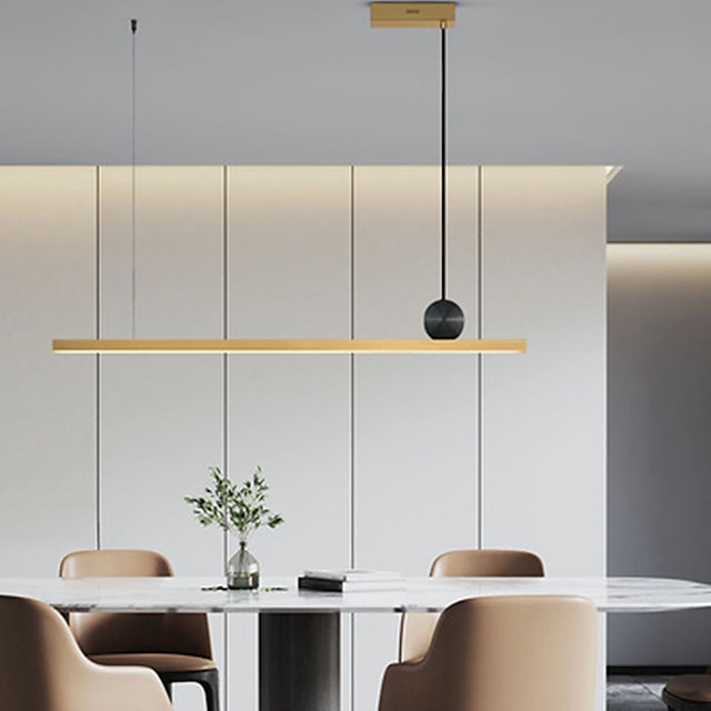  светодиодный длинный бар ресторан подвесной светильник светодиодный скандинавский офис геометрическая линия простой свет роскошный длинный бар однолинейное освещение
