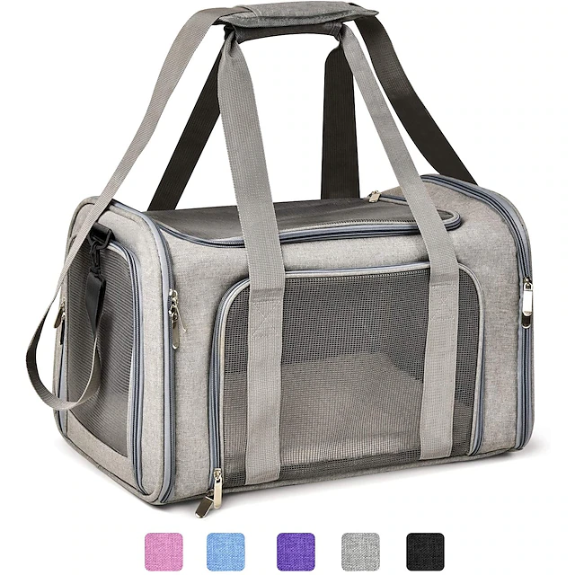 Pet Carrier Airline Approved Pet Carrier Dog Carriers for Small Dogs, Cat Carriers for Medium Cats Small Cats, Small Pet Carrier Small Dog Carrier Airline Approved Dog Cat Pet Travel (50cm*34cm*34CM) 12