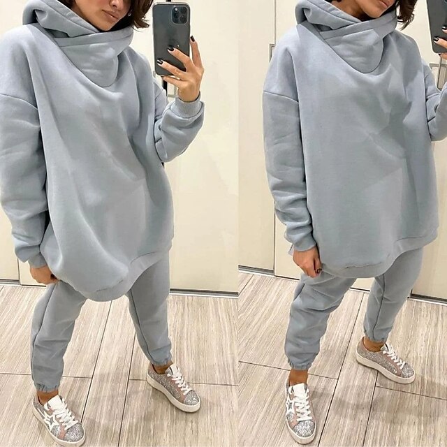 Sports & Outdoors Running, Jogging & Walking | Womens 2 Piece Tracksuit Sweatsuit Street Athleisure Winter Long Sleeve Thermal W