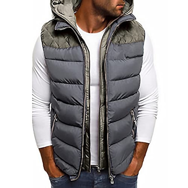 Men's Puffer Body Warmer Waistcoat Gilet Sleeveless Casual/Biker Leather Jacket