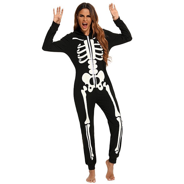 Skeleton / Skull Outfits Kigurumi Pajamas Kid's Adults' Men's Cosplay