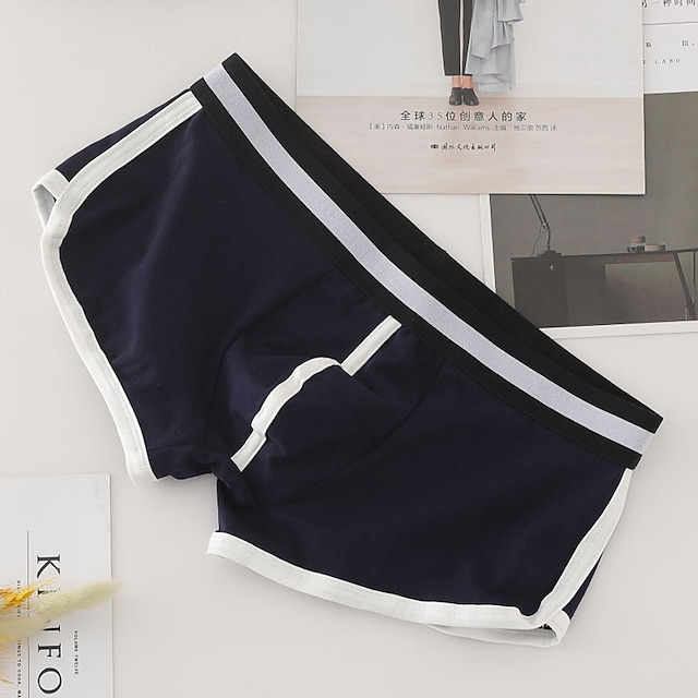 Men's 1pack Boxer Briefs Underwear Basic Panties Briefs Basic Cotton ...