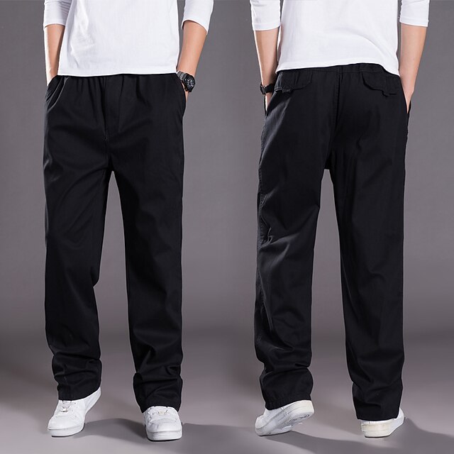 Men's Cargo Pants Cargo Trousers Trousers Elastic Waist Straight Leg ...