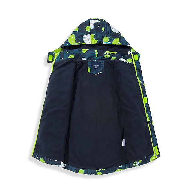 Baby & Kids Girls Clothing | Kids Girls Coat Long Sleeve Green Blue Purple Floral Pocket Fall Winter Active Street 3-10 Years / 