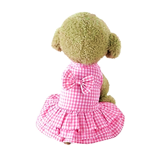  valpeklær, søte kjæledyrantrekk hundeklær kort skjørt kjole (s, rosa)