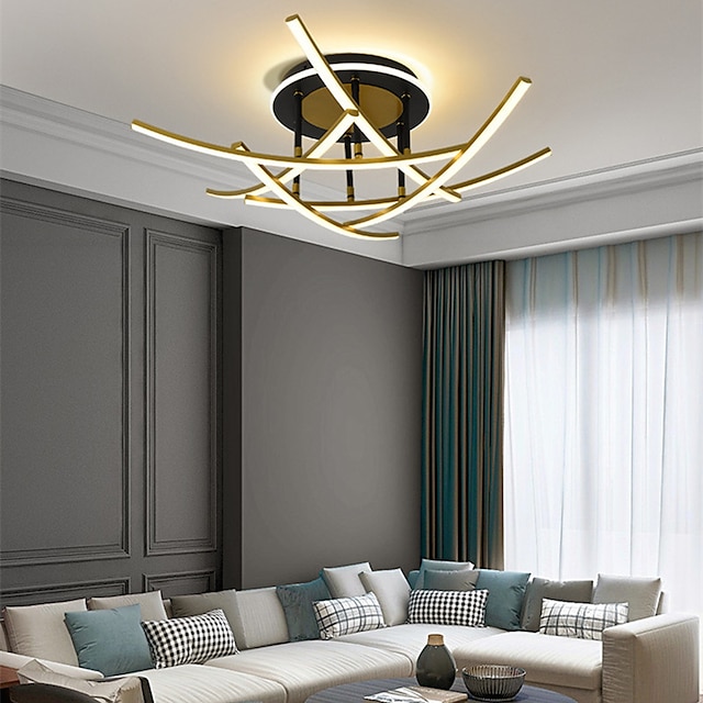  59/73 cm cerc design design unic candelabru metal stil artistic stil modern finisaje pictate elegant led moderne 220-240v