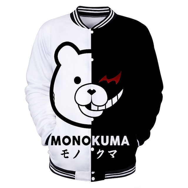 Toys & Hobbies Cosplay & Costumes | Inspired by Danganronpa Monokuma Anime Cartoon Polyster Anime 3D Harajuku Graphic Coat For M