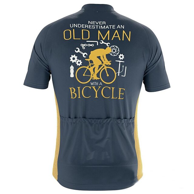 21Grams Old Man Men's Short Sleeve Cycling Jersey Summer Polyester ...
