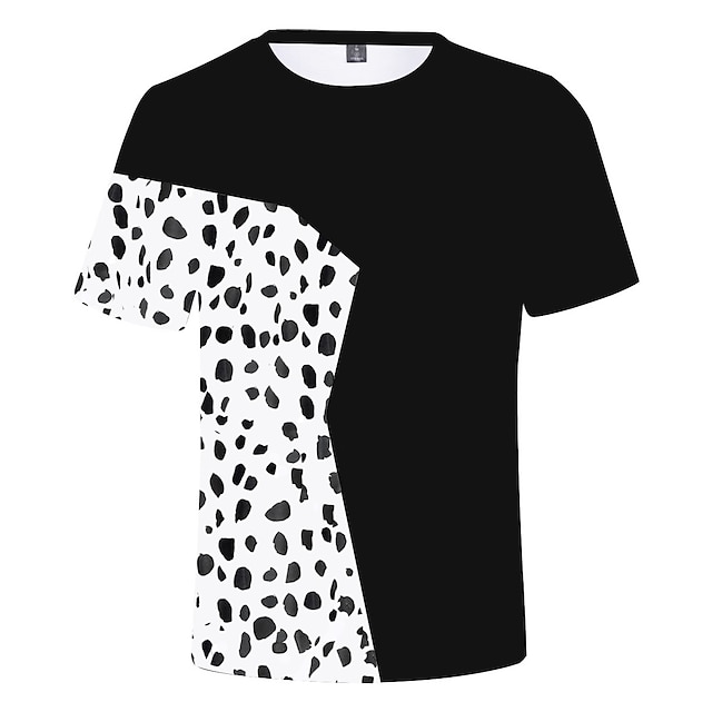  101 Dalmatiner Cruella De Vil T-Shirt-Ärmel Anime Zeichentrick Anime 3D 3D Harajuku Grafik Für Paar Unisex Erwachsene Zurück zur Schule 3D-Druck