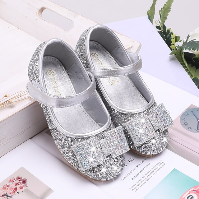 Shoes & Bags Kids Shoes | Girls Heels Glitters Flower Girl Shoes PU Little Kids(4-7ys) Toddler(2-4ys) Party Wedding Sequin Cryst