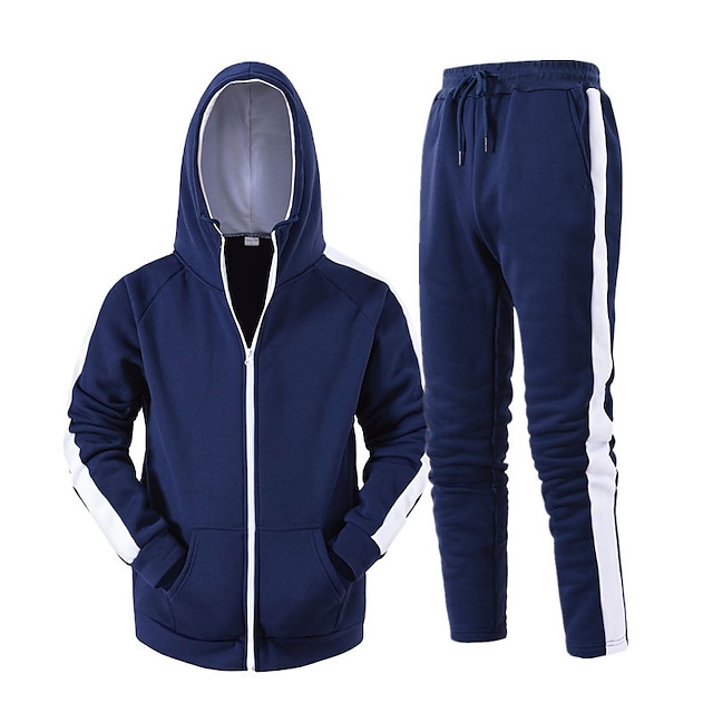 Men's Tracksuit Sweatsuit 2 Piece Full Zip Casual Spring Long Sleeve ...