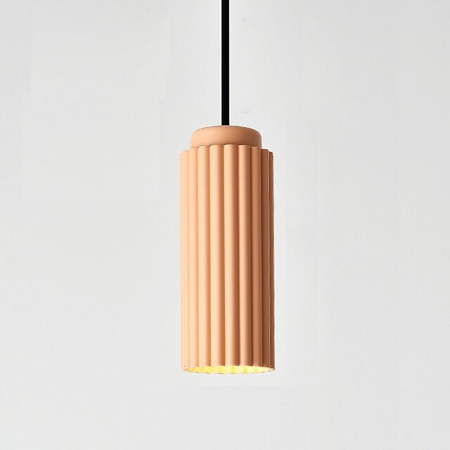 Lights & Lighting Pendant Lights | 6.5 cm Geometric Shapes Pendant Light Metal Formal Style Cylinder Painted Finishes LED Modern