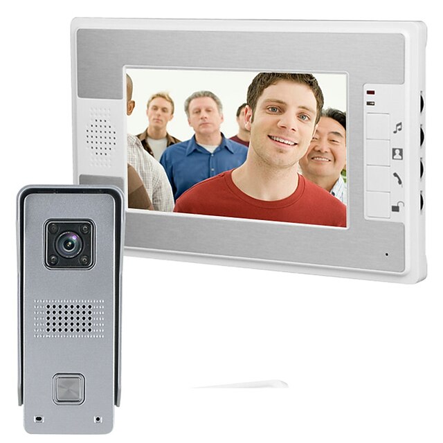  MOUNTAINONE 1204*600 Interphone Wired Camera / Built in out Speaker 7 inch 1 Pixel One to One video doorphone