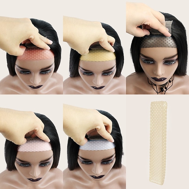  1 peça faixa de peruca antiderrapante e 2 peças tampa de peruca para peruca frontal de renda touca para peruca feminina faixa de aperto