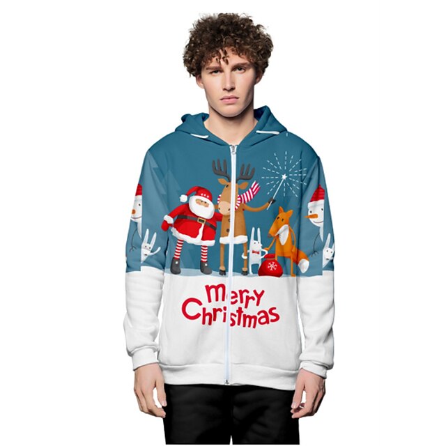 santa zip up hoodie