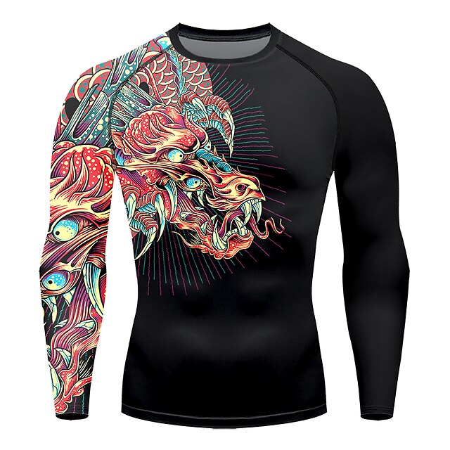 Sports & Outdoors Running, Jogging & Walking | 21Grams® Mens Long Sleeve Compression Shirt Running Shirt Top Athletic Athleisure