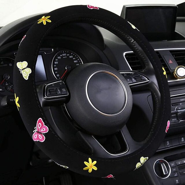 Consumer Electronics Automotive | Steering Wheel Covers Textile Black For universal General Motors All years - XT30016