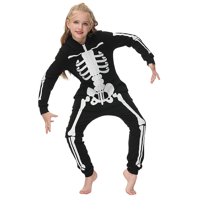 Skeleton / Skull Outfits Kigurumi Pajamas Kid's Adults' Men's Cosplay